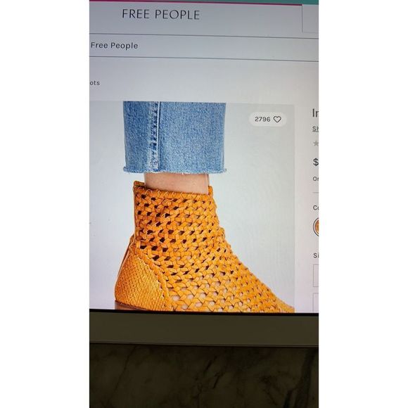 BRAND new in box, Free People In The Loop Woven Boot, in Tan, size 39.5 - Picture 4 of 11